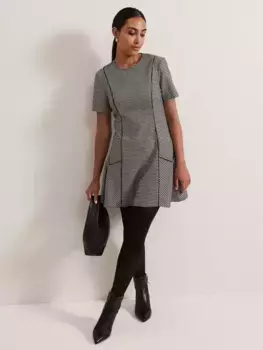 Платье Phase Eight Petite Viola Houndstooth, цвет black/white