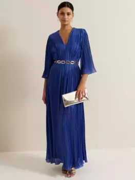 Платье Phase Eight Venetia Pleated Maxi, синий