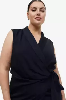 Платье-пиджак с переводом H&M, черный