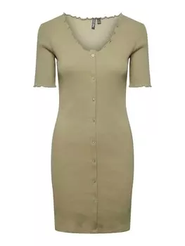 Платье PIECES Dress Nukisa, серо-коричневый