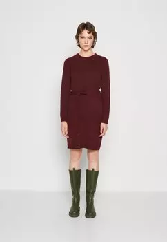 Платье Pieces PCJULIANA O-NECK DRESS, цвет tawny port