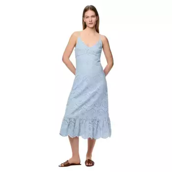 Платье Pieces Vilde sleeveless long, синий