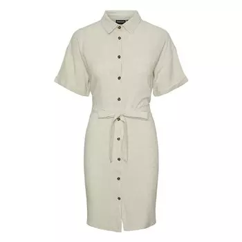 Платье Pieces Vinsty Midi, бежевый