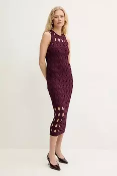Платье Pinko, бордовый