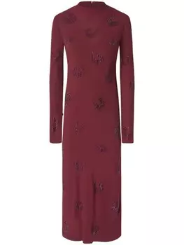 Платье PINKO, украшенное кристаллами, красный