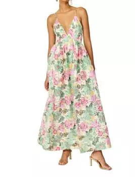 Платье Playa в цвете Multi line and dot