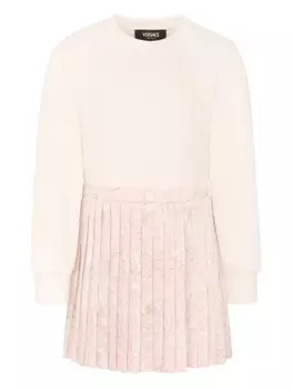 Платье плиссированное Versace Kids, нейтральный