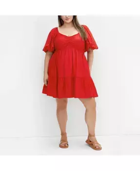 Платье Plus Size Mindy CITY CHIC, красный