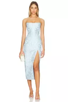 Платье плюща Amanda Uprichard, синий