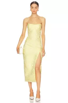 Платье плюща Amanda Uprichard, желтый