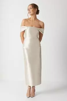 Платье подружки невесты из саржи Coast, бежевый