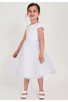 Платье подружки невесты из тюля Monsoon, белый