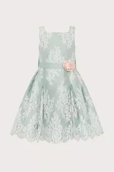 Платье подружки невесты Валерия из цветочного кружева Monsoon, зеленый