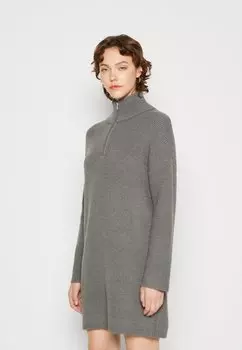 Платье Point Noisy May NMALMA HIGH NECK ZIP DRESS, цвет dark grey melange