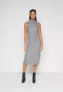 Платье Point ONLY ONLLUCIA ZIP CALF DRESS, цвет medium grey melange
