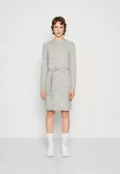 Платье Point Pieces PCJULIANA O-NECK DRESS, цвет light grey melange