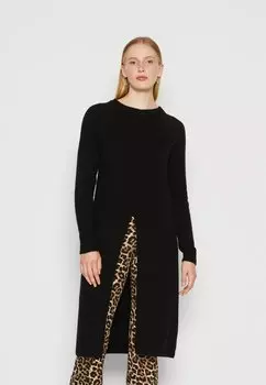 Платье Point Vero Moda VMVILLA O NECK SLIT DRESS, черный