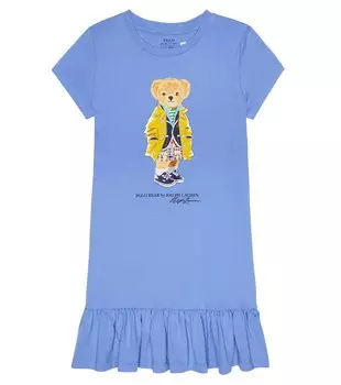 Платье Polo Bear из хлопка Polo Ralph Lauren, синий