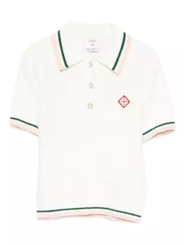 Платье-поло Casablanca из фактурной вязки, белый