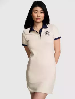 Платье-поло для регби Pink, белый