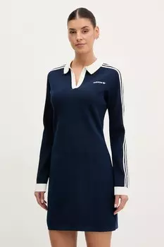 Платье Polo Dress Adidas Originals, темно-синий