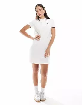 Платье-поло Fred Perry с двумя наконечниками светло-розового цвета
