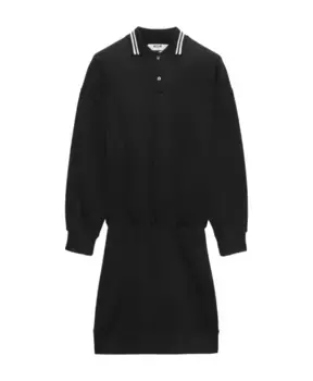 Платье Поло из джерси Msgm, черный