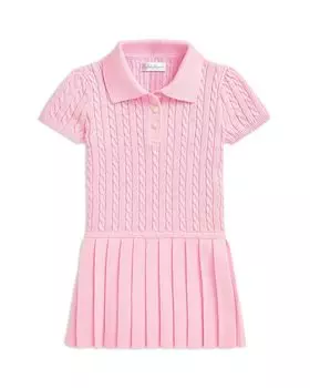 Платье-поло Polo Girls' Mini Cable Cotton Blend Polo Dress - Baby Ralph Lauren, розовый