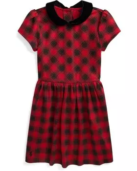 Платье Polo Ralph Lauren Kids Buffalo Check Stretch Ponte Dress, цвет Holiday Ombre