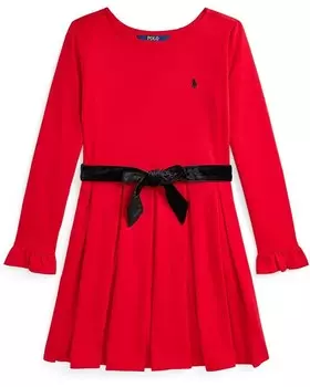 Платье Polo Ralph Lauren Kids Pleated Ponte Dress, цвет Rl 2000 Red W/Tonal C9760