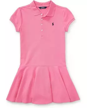 Платье Polo Ralph Lauren Kids Short-Sleeve Polo Dress, цвет Baja Pink