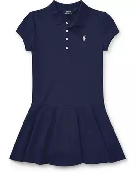Платье Polo Ralph Lauren Kids Short-Sleeve Polo Dress, цвет Refined Navy