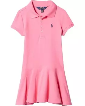 Платье Polo Ralph Lauren Kids Short Sleeve Polo Dress, цвет Baja Pink