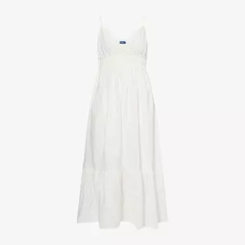 Платье Polo Ralph Lauren с вышитыми лямками, белый