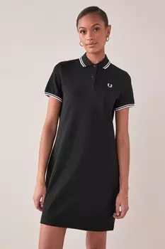 Платье-Поло с двойной окантовкой Fred Perry, черный