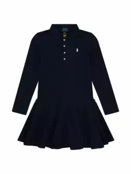 Платье-поло с логотипом Ralph Lauren, тёмно-синий