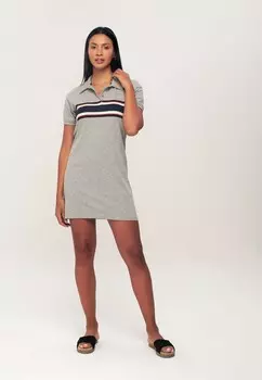 Платье-Поло с однотонными полосками Herita, серый