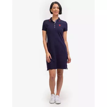 Платье-поло U.S. Polo Assn. Triple, темно-синий