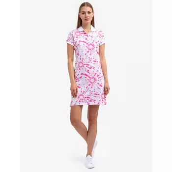 Платье-поло U.S. Polo Assn. Tie Dye, розовый