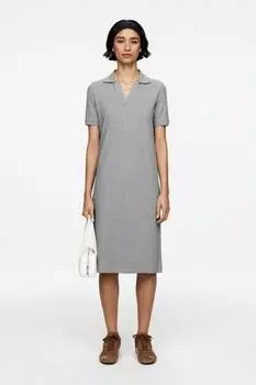 Платье-Поло в рубчик Arket, серый