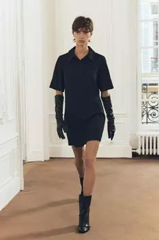 Платье-поло ZARA, черный