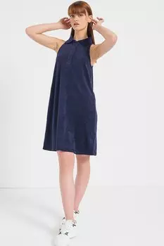 Платье-Полотенце с воротником и без рукавов Gap, синий