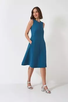 Платье понте без рукавов eva Crew Clothing Company, синий