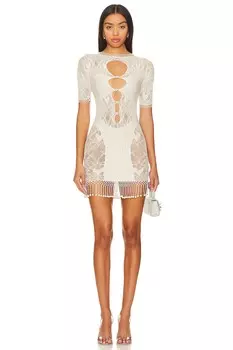 Платье Poster Girl Yemaya Shapewear Fringe, цвет Oyster