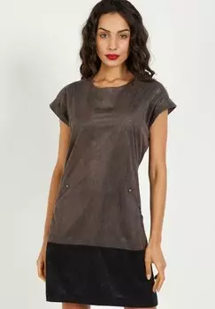 Платье повседневное CON MANGA CORTA Y BOLSILLOS ANANY, коричневый