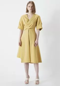 Платье повседневное REGULAR FIT DRAPED DOUBLE BREASTED Ipekyol, светло-желтого