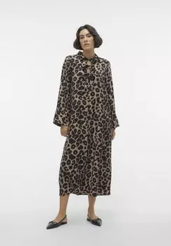 Платье повседневное VMIRIS TIE 7/8 DRESS Vero Moda, бежевый