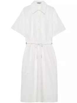 Платье Prada на завязках, белый