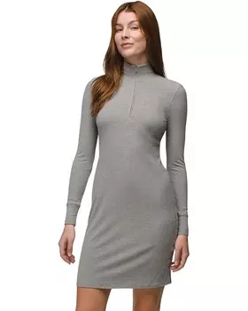 Платье Prana Foundation Rib LS Dress, цвет Heather Grey