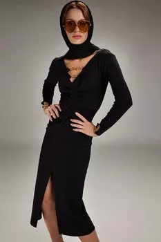 Платье Privilege с глубоким вырезом Alina Cernatescu, черный